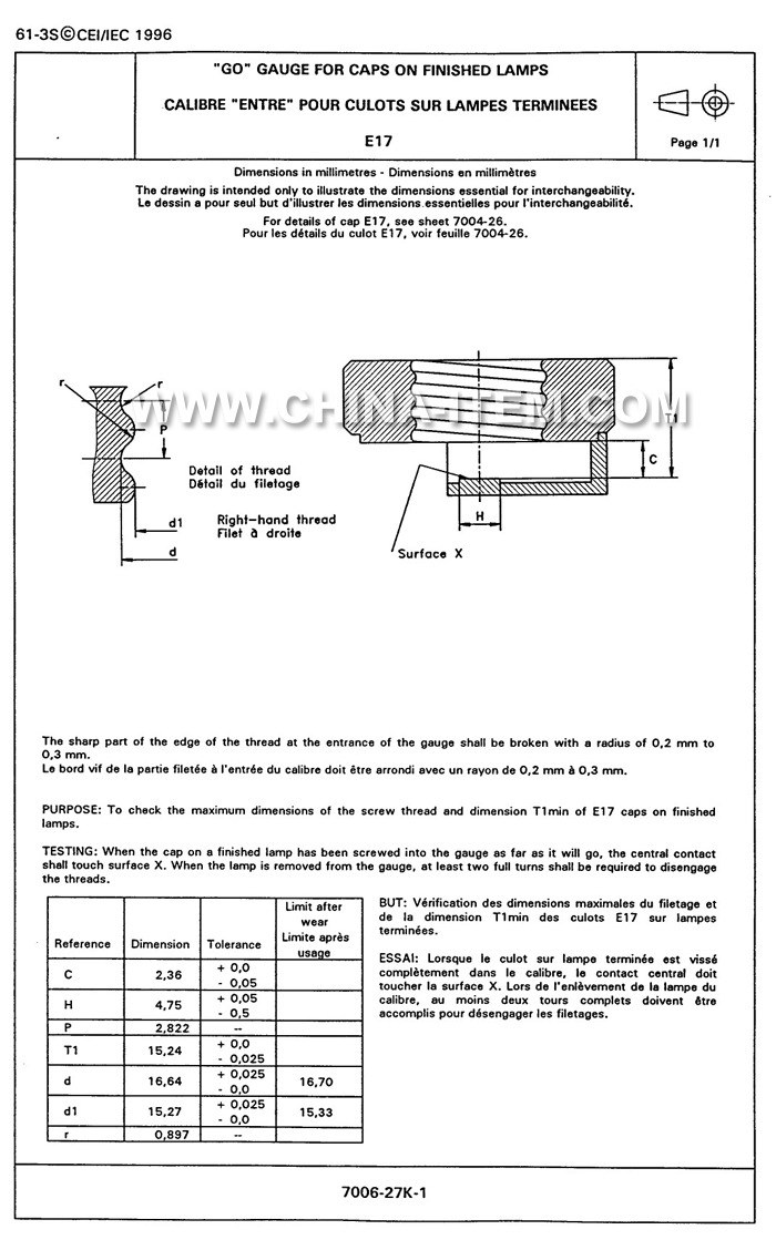 E27 Go Gauges E27 Go Gauges